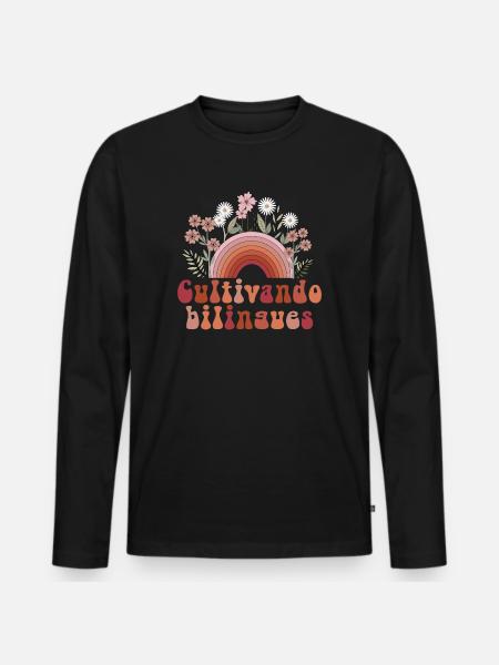 Cultivando Bilingües Spanischlehrer - Männer Premium Bio Langarmshirt - Schwarz