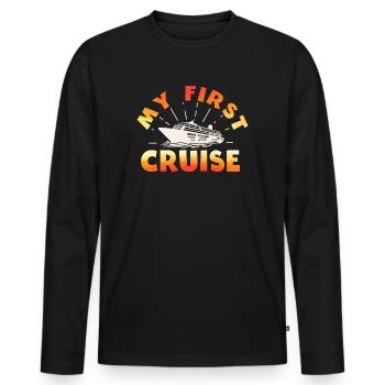 My First Cruise Family Vacation - Fun - Men's Premium Organic Long Sleeve Shirt - black - Front - Nico (187cm)