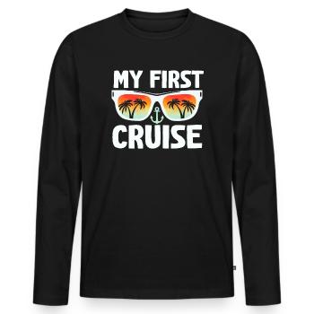 My First Cruise Family Vacation - Fun - Men's Premium Organic Long Sleeve Shirt - black - Front - Nico (187cm)