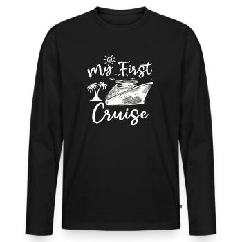 My First Cruise Family Vacation - Fun - Men's Premium Organic Long Sleeve Shirt - black - Front - Nico (187cm)