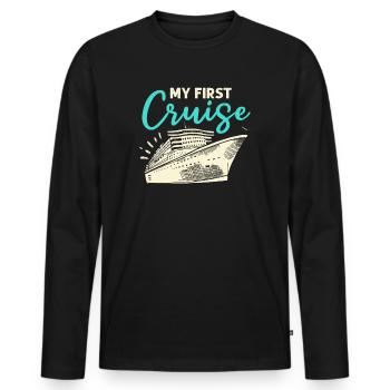 My First Cruise Family Vacation - Fun - Men's Premium Organic Long Sleeve Shirt - black - Front - Nico (187cm)
