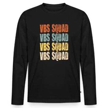 Vbs Crew Love Summer Bible School - Men's Premium Organic Long Sleeve Shirt - black - Front - Nico (187cm)