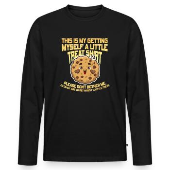 Creamy Sundae Dessert Don't Bother Me - Men's Premium Organic Long Sleeve Shirt - black - Front - Nico (187cm)
