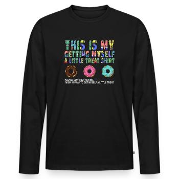 Creamy Sundae Dessert Don't Bother Me - Men's Premium Organic Long Sleeve Shirt - black - Front - Nico (187cm)