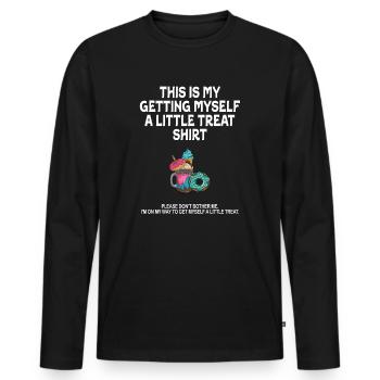 Creamy Sundae Dessert Don't Bother Me - Men's Premium Organic Long Sleeve Shirt - black - Front - Nico (187cm)