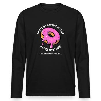 Creamy Sundae Dessert Don't Bother Me - Men's Premium Organic Long Sleeve Shirt - black - Front - Nico (187cm)