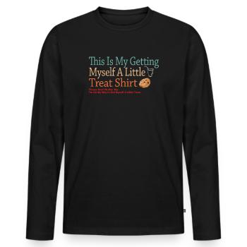 Creamy Sundae Dessert Don't Bother Me - Men's Premium Organic Long Sleeve Shirt - black - Front - Nico (187cm)