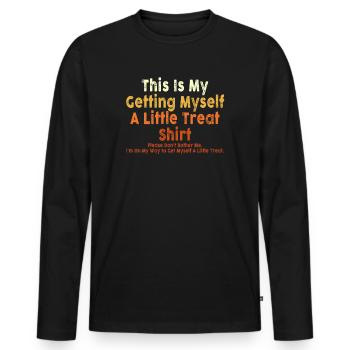 Dessert crémeux au sundae Ne me dérangez pas - T-shirt manches longues Premium bio Homme - noir - Devant - Nico (187cm)