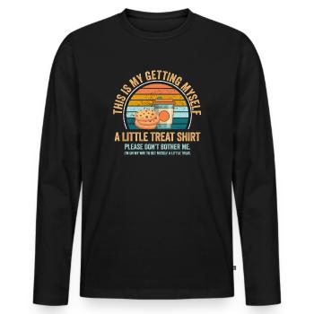 Creamy Sundae Dessert Don't Bother Me - Men's Premium Organic Long Sleeve Shirt - black - Front - Nico (187cm)