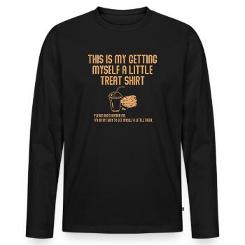 Creamy Sundae Dessert Don't Bother Me - Men's Premium Organic Long Sleeve Shirt - black - Front - Nico (187cm)