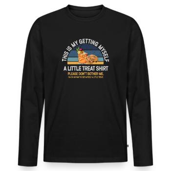 Creamy Sundae Dessert Don't Bother Me - Men's Premium Organic Long Sleeve Shirt - black - Front - Nico (187cm)