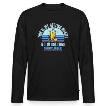 Creamy Sundae Dessert Don't Bother Me - Men's Premium Organic Long Sleeve Shirt - black - Front - Nico (187cm)