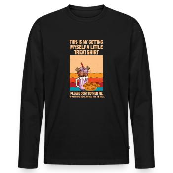Creamy Sundae Dessert Don't Bother Me - Men's Premium Organic Long Sleeve Shirt - black - Front - Nico (187cm)