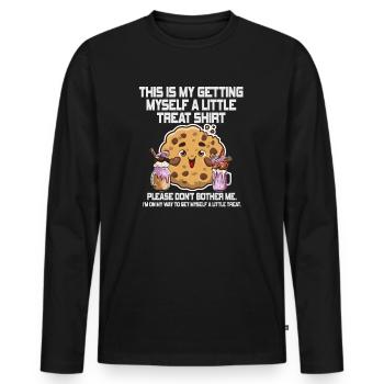 Creamy Sundae Dessert Don't Bother Me - Men's Premium Organic Long Sleeve Shirt - black - Front - Nico (187cm)