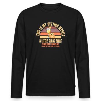 Creamy Sundae Dessert Don't Bother Me - Men's Premium Organic Long Sleeve Shirt - black - Front - Nico (187cm)