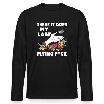 There It Goes My Last Flying F - Men's Premium Organic Long Sleeve Shirt - black - Front - Nico (187cm)