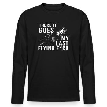 There It Goes My Last Flying F - Men's Premium Organic Long Sleeve Shirt - black - Front - Nico (187cm)