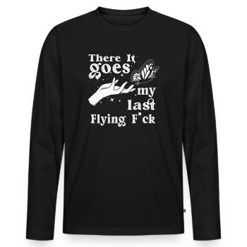 Et voilà mon dernier F volant - T-shirt manches longues Premium bio Homme - noir - Devant - Nico (187cm)