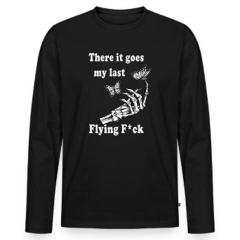 Da geht es, mein letztes fliegendes F - Männer Premium Bio Langarmshirt - Schwarz - Vorne - Nico (187cm)