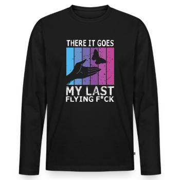 Et voilà mon dernier F volant - T-shirt manches longues Premium bio Homme - noir - Devant - Nico (187cm)