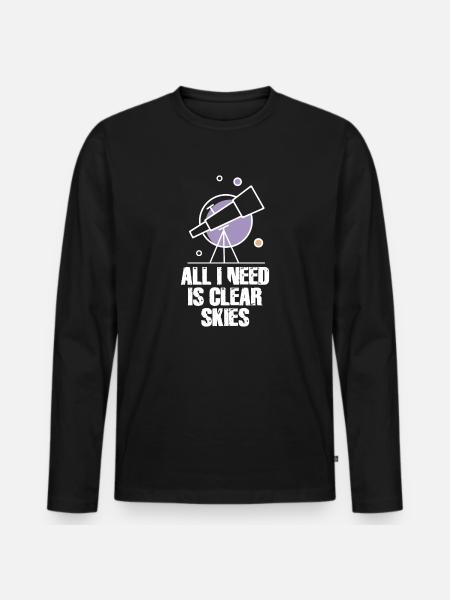 Astrophotography Astronomy Space Camera: - Men's Premium Organic Long Sleeve Shirt - black