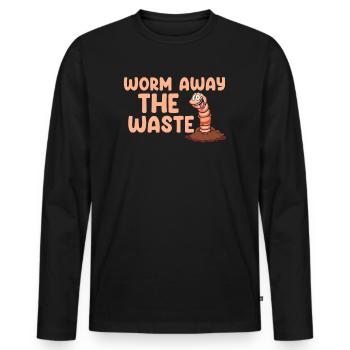 Wurmfarmer Wurmkompost Niedliche Männer Frauen - Männer Premium Bio Langarmshirt - Schwarz - Vorne - Nico (187cm)