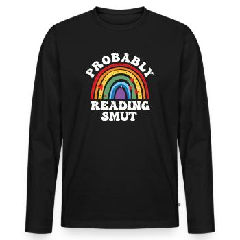 Wahrscheinlich lesen Schmutz Liebesromane Schmutz - Männer Premium Bio Langarmshirt - Schwarz - Vorne - Nico (187cm)