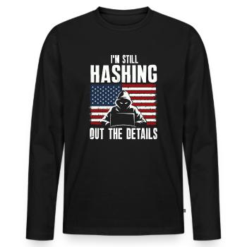 Ethische Hacker-Cybersicherheitsexpertise - Männer Premium Bio Langarmshirt - Schwarz - Vorne - Nico (187cm)