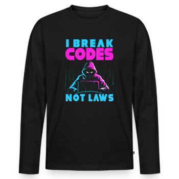 Ethische Hacker-Cybersicherheitsexpertise - Männer Premium Bio Langarmshirt - Schwarz - Vorne - Nico (187cm)