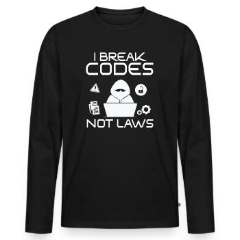 Ethische Hacker-Cybersicherheitsexpertise - Männer Premium Bio Langarmshirt - Schwarz - Vorne - Nico (187cm)