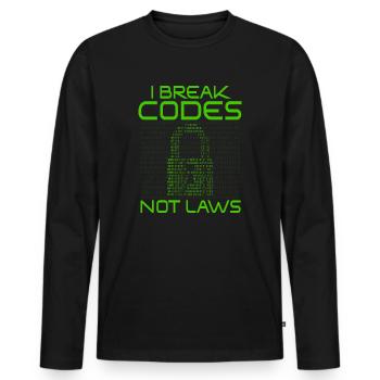 Ethical Hacker Cybersecurity Expertise - Men's Premium Organic Long Sleeve Shirt - black - Front - Nico (187cm)