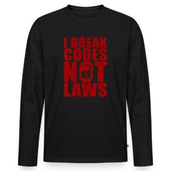 Ethische Hacker-Cybersicherheitsexpertise - Männer Premium Bio Langarmshirt - Schwarz - Vorne - Nico (187cm)