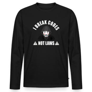 Ethische Hacker-Cybersicherheitsexpertise - Männer Premium Bio Langarmshirt - Schwarz - Vorne - Nico (187cm)