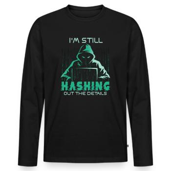 Ethische Hacker-Cybersicherheitsexpertise - Männer Premium Bio Langarmshirt - Schwarz - Vorne - Nico (187cm)