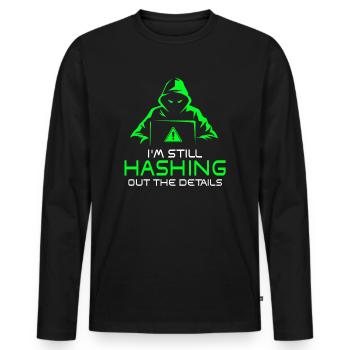 Ethische Hacker-Cybersicherheitsexpertise - Männer Premium Bio Langarmshirt - Schwarz - Vorne - Nico (187cm)