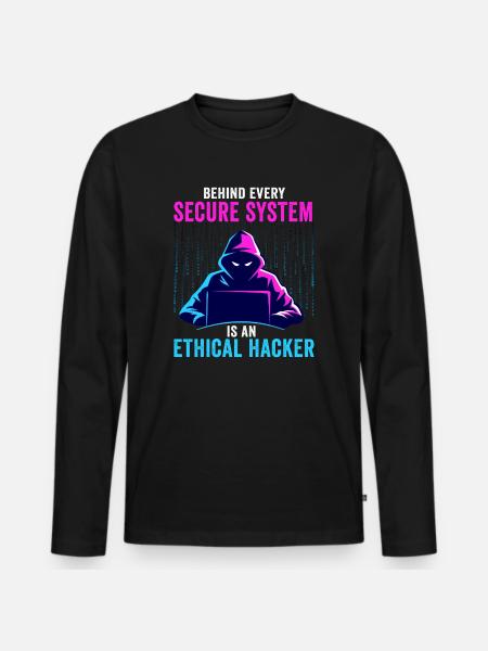 Ethical Hacker Cybersecurity Expertise - Men's Premium Organic Long Sleeve Shirt - black