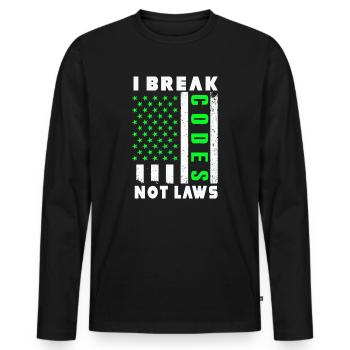 Ethische Hacker-Cybersicherheitsexpertise - Männer Premium Bio Langarmshirt - Schwarz - Vorne - Nico (187cm)