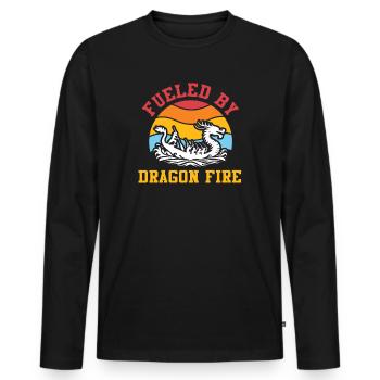 Fueled By Dragon Fire Dragon Boat - Men's Premium Organic Long Sleeve Shirt - black - Front - Nico (187cm)
