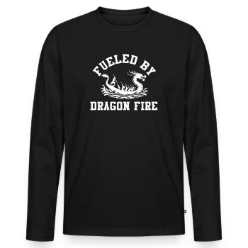 Fueled By Dragon Fire Dragon Boat - Men's Premium Organic Long Sleeve Shirt - black - Front - Nico (187cm)