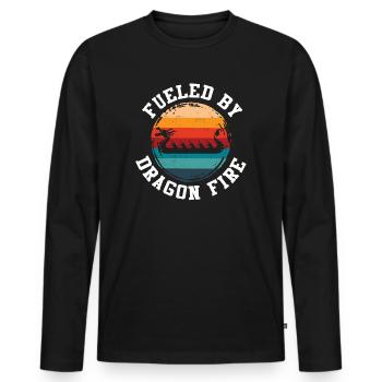 Fueled By Dragon Fire Dragon Boat - Men's Premium Organic Long Sleeve Shirt - black - Front - Nico (187cm)