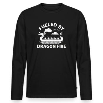 Fueled By Dragon Fire Dragon Boat - Men's Premium Organic Long Sleeve Shirt - black - Front - Nico (187cm)
