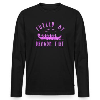 Fueled By Dragon Fire Dragon Boat - Men's Premium Organic Long Sleeve Shirt - black - Front - Nico (187cm)