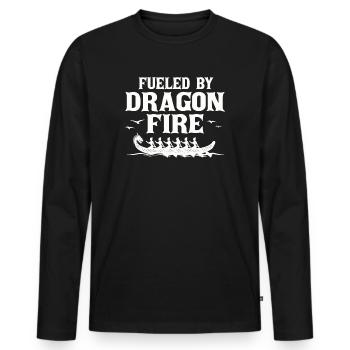 Fueled By Dragon Fire Dragon Boat - Men's Premium Organic Long Sleeve Shirt - black - Front - Nico (187cm)