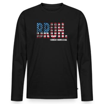 Bruh Formerly Known As Dad - Men's Premium Organic Long Sleeve Shirt - black - Front - Nico (187cm)