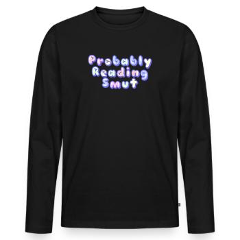 Wahrscheinlich lesen Schmutz Vintage-Bücher Schmutz - Männer Premium Bio Langarmshirt - Schwarz - Vorne - Nico (187cm)