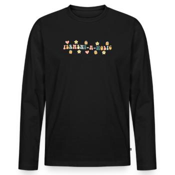 Amateur de kombucha Ferment-A-Holic Fun - T-shirt manches longues Premium bio Homme - noir - Devant - Nico (187cm)