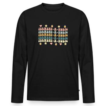Ferment-A-Holic Kombucha Lover Vibes - Men's Premium Organic Long Sleeve Shirt - black - Front - Nico (187cm)