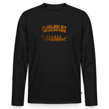 Fueled By Dragon Fire Dragon Boat - Men's Premium Organic Long Sleeve Shirt - black - Front - Nico (187cm)