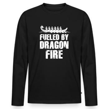 Fueled By Dragon Fire Dragon Boat - Men's Premium Organic Long Sleeve Shirt - black - Front - Nico (187cm)