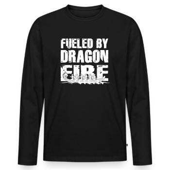 Fueled By Dragon Fire Dragon Boat - Men's Premium Organic Long Sleeve Shirt - black - Front - Nico (187cm)